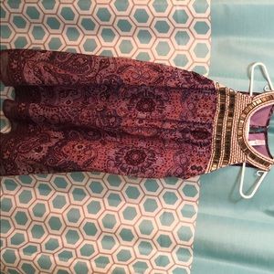 Purple beaded boho dress